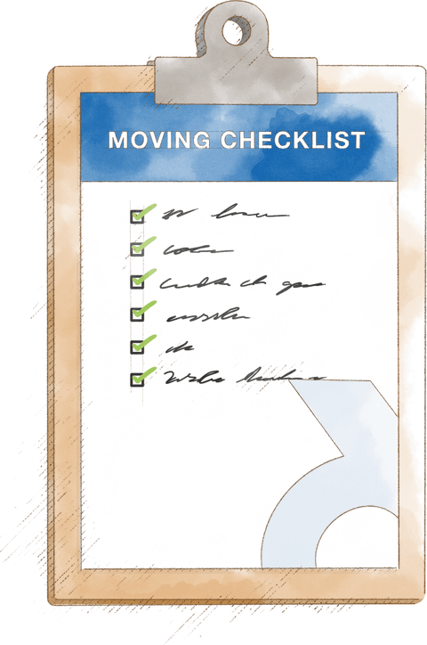 Illustrated moving checklist